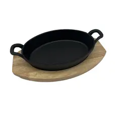 Cast iron pan with wooden stand MG-1945