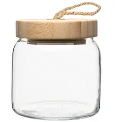 Jar with a bamboo lid 943573 575 ml