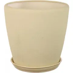Ceramic flower pot Oriana Gracia №3 silk beige 14.5x16 cm 2.5 l