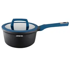 Гранитный молочник со стеклянной крышкой Arshia CO135-3096 26532 черно-синий 18см
