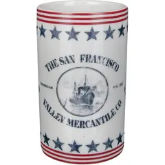 Cup for toothbrushes Spirella WATERMILL NAVY / RED