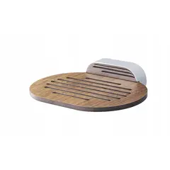 Soap dish Bisk Bergen wooden/chrome