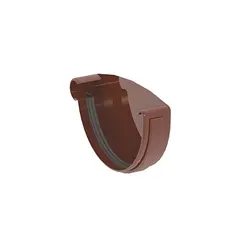 Left gutter endcap Giza 120 mm brown (10.120.05.002)
