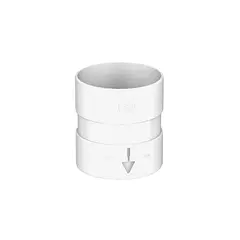 Downpipe connector Giza 85 mm white (10.120.14.001)