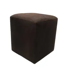 Pouf alcantara 34х40 dark brown