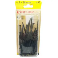 Screw 4.2x70 mm on steel Koelner 60 pieces B-FS4270 shiny