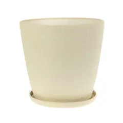 Ceramic flower pot Oriana Gracia №1 silk beige 24.5x25.2 cm 10 l
