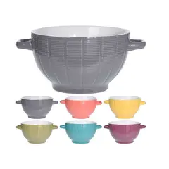 თეფში სუპის Koopman 680მლ STONEWARE 6ASS