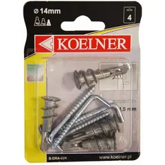Дюбель для Г-К/Л c крюком Koelner 4 шт B-DRA-02K  блист