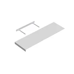 Shelf with hidden fastening white VELANO 65110 800x250 mm