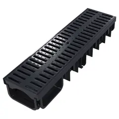 Лоток дренажный Devorex 130/50 A15 с пластиковой решеткой 0.5 м