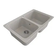 Kitchen sink light gray marble Gammastone GS-12