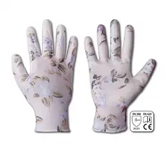 Перчатки сад NITROX FLOWERS нитрил,7, BRADAS RWNF7