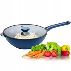 Ambition Wok Pan Qualum Ceramic Cobalt 30 cm