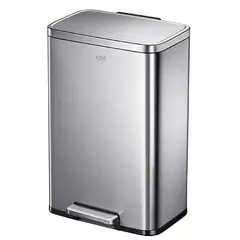 Metal Trash Bin Silver Ekoflora 50L