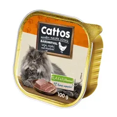 Корм для кошек паштет Cattos 100г с птицей