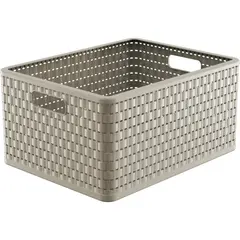 Basket Rotho A4 plus 28l COUNTRY cappuccino