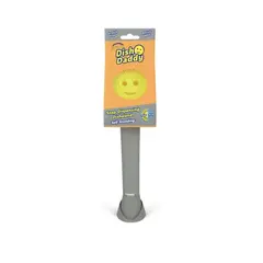 Dish scrubber with liquid reservoir Dish Daddy