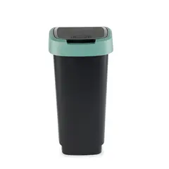 Trash can Rotho 25L TWIST green-black