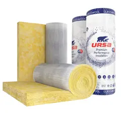 Вата минеральная рулон теплоизоляция с фольгой URSA DF 39/Ab