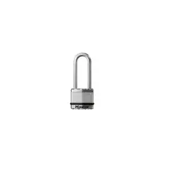 Всепогодный навесной замок Masterlock с дужкой 45 мм - 64 мм (M1EURDLJ), серебристый