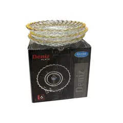 Set of glass plates R.A.Y.A.N Deniz RYG8017 6pcs 12cm