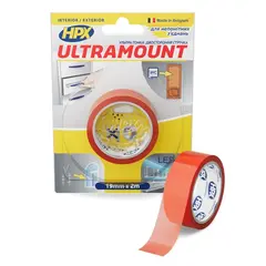 Adhesive tape double-sided transparent HPX UM1902 19 mm / 2 m