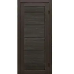 Door block ZPC PVC LA STELLA 206 oak mocha 36x800x2150 mm black glass