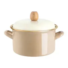 Enamel Pot with Lid Brown ARSHIA/26558 2.6L 18cm