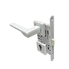 Set handle and lock BT Group 5-001-48 WT 70 mm white