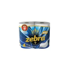 Toilet paper Zebra white 4 layer 4 pcs