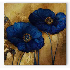 A Picture on canvas Styler ST674 BLUE POPP SILVER 60X60