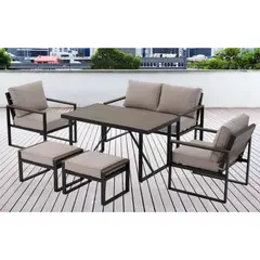 Garden furniture set 132x71x79 cm table 135x79x71 cm 2 chairs JM-PS-T807