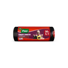Пакеты для мусора с затяжками Fino 35л/15шт