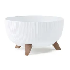 Flower pot white ROMA ECO Lamela 18 l