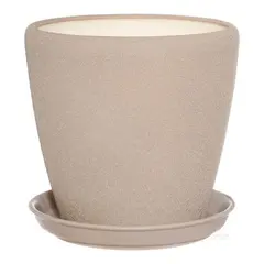 Ceramic flower pot Oriana Gracia №4 silk cappuccino 11.5x13 cm 1.2 l