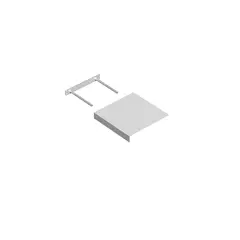 Shelf with hidden fastening white VELANO 65050 235x235 mm