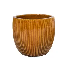 Горшок керамический Mega Collections Portly Egg Rib Honey 37x34см 33л