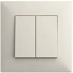 Выключатель проходной без рамки LEGRAND 2 клавишный слоновая кость
