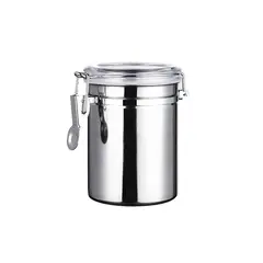 Jar with lid metal 10x11cm