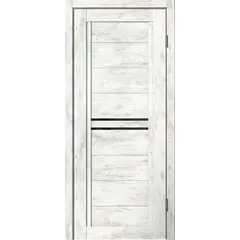 Дверной блок Fly Doors ПВХ BARN B06 ель альпийская 36x700x2150 мм стекло черное