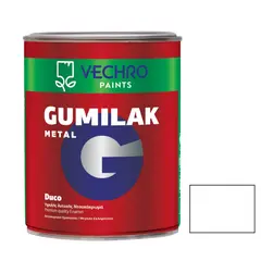 საღებავი ზეთის ლითონისთვის Vechro Gumilak metal თეთრი აბრეშუმისებრი 2,5 ლ