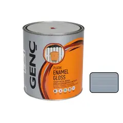 საღებავი ხის და ლითონის Genc Synthetic glossy paint Silver 7100 ლითონისებრი ნაცრისფერი 750 მლ