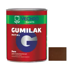 საღებავი ზეთის ლითონისთვის Vechro Gumilak metal No 615 ყავისფერი პრიალა 750 მლ