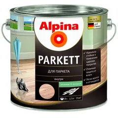 ლაქი Alpina Parkett 537850 2.5 ლ ნახევრად მქრქალი