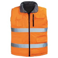 Warm double-sided waistcoat Coverguard 7HWGO XXL orange