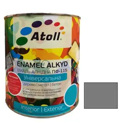 Enamel alkyd Universal ATOLL ПФ-115 grey 2.6 Kg