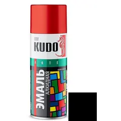 Enamel universal Kudo KU-1002 Ral 9005 black glossy 520 ml