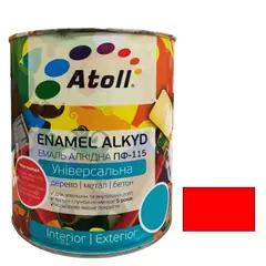 Enamel alkyd Universal ATOLL ПФ-115  red 0.8 Kg