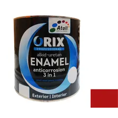 Enamel anti-corrosion Atoll Orix Color 3 in 1, 2 l red RAL 3002